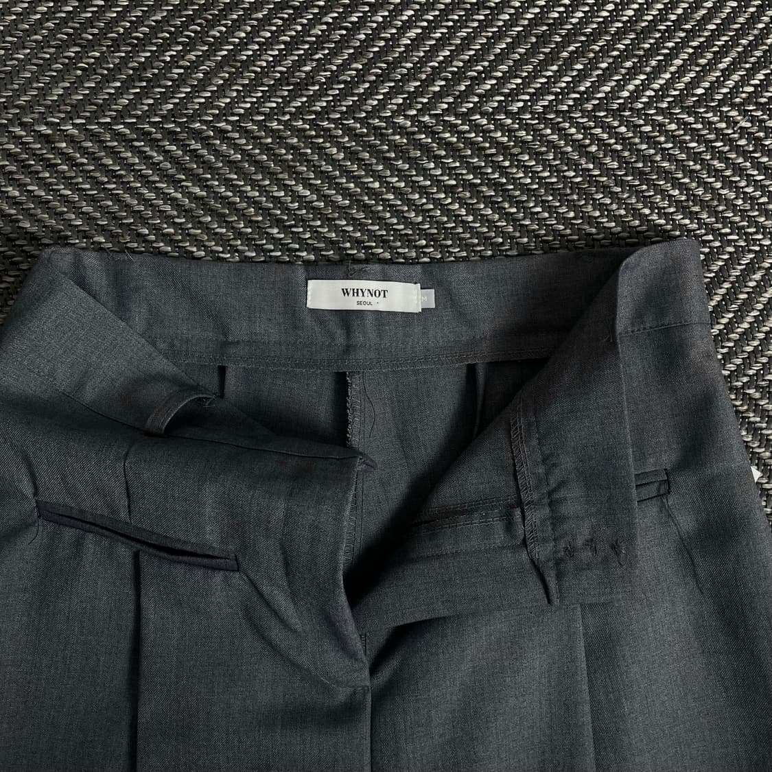 빈티지 포켓 디테일 와이드 슬랙스 팬츠o 3127 상품이미지4