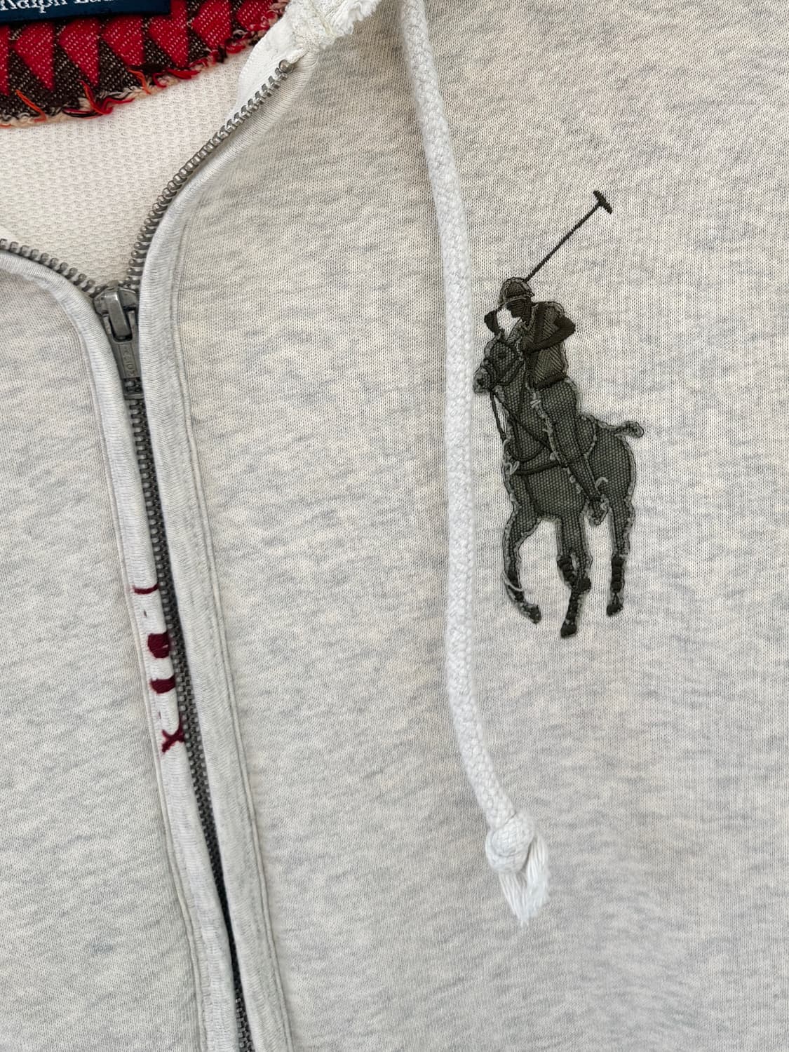 폴로 빅포니 오트밀 스티치 후드집업 상품이미지4