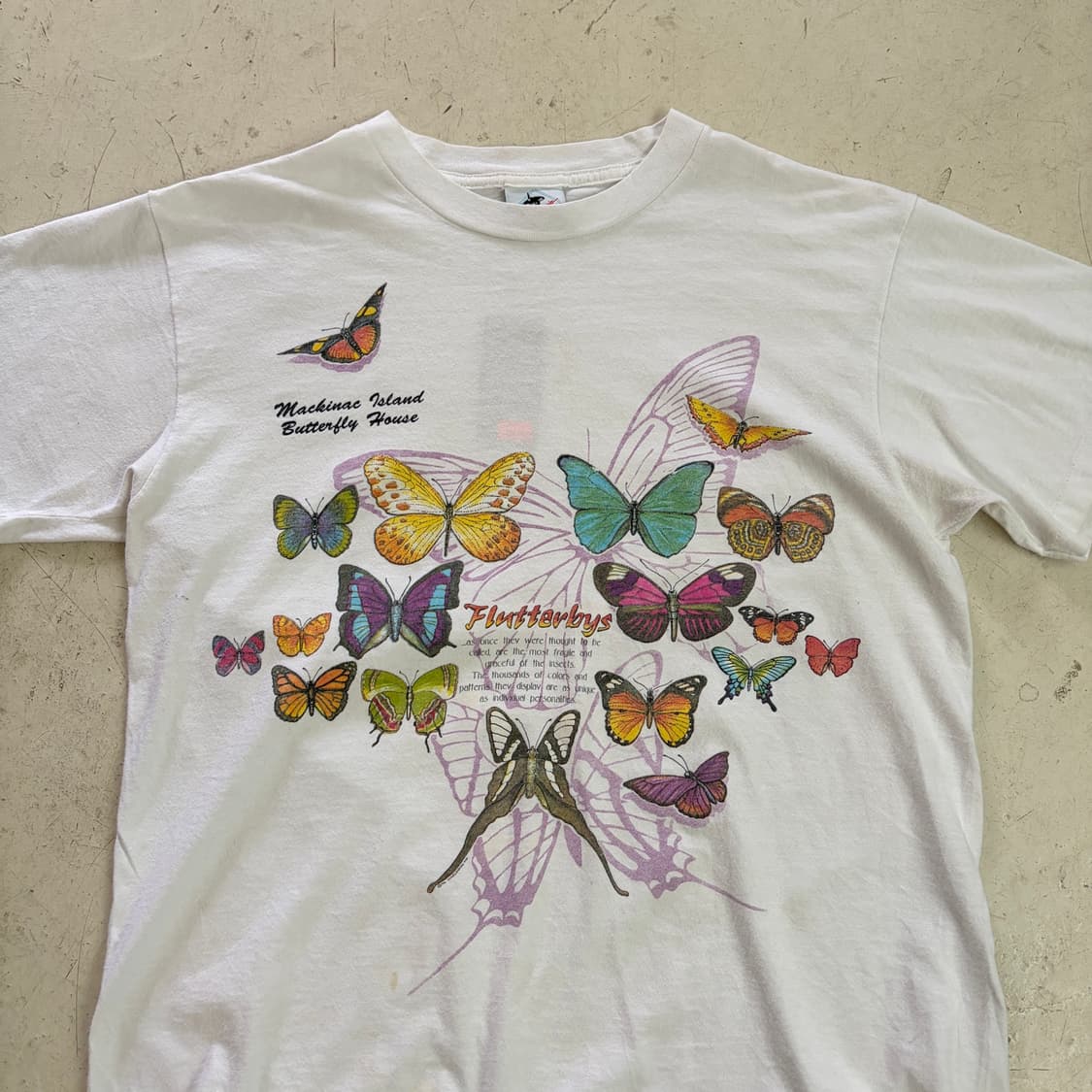 90s USA Harlequin Nature Graphics 반팔티 L 상품이미지4