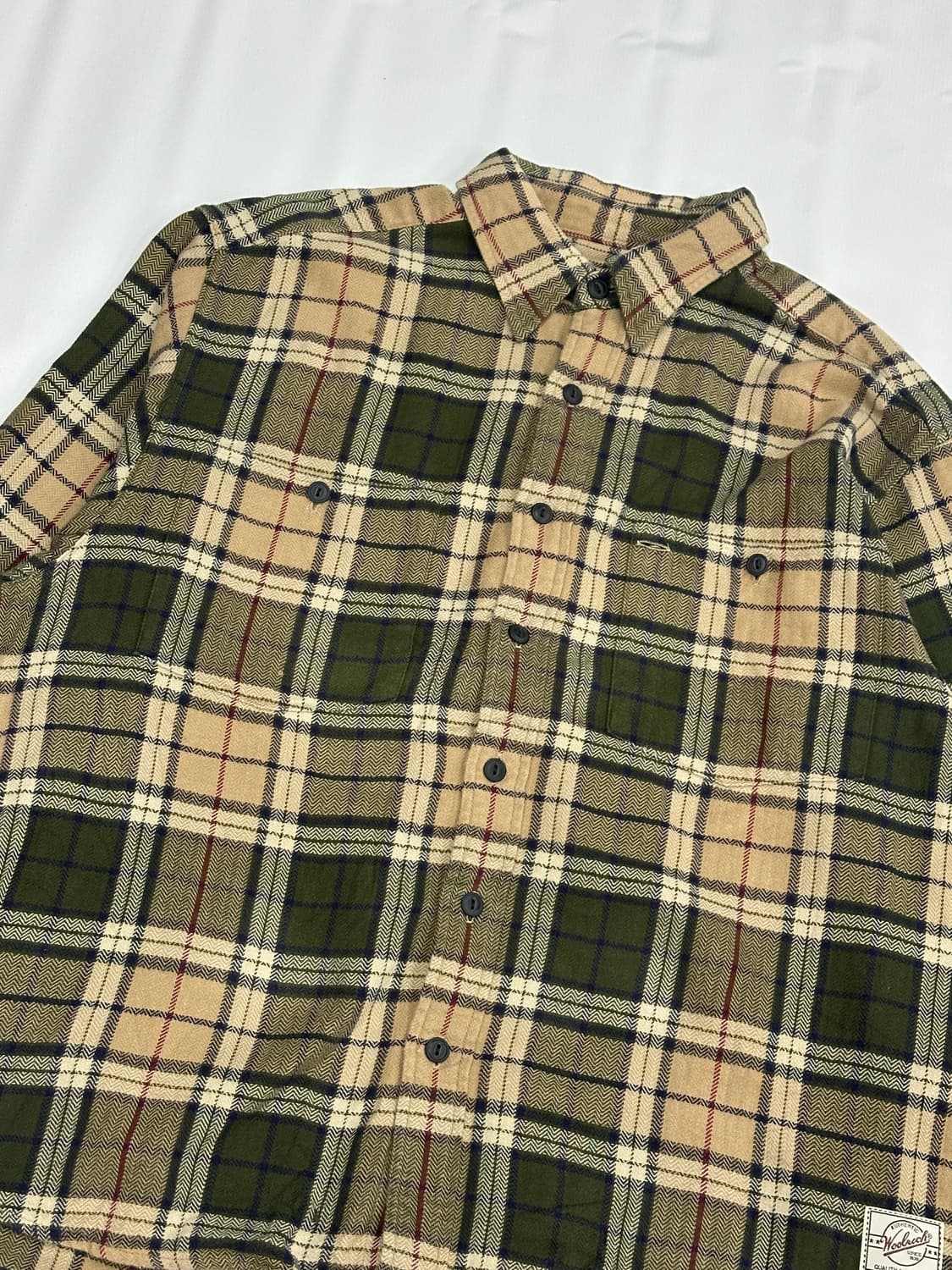 울리치 카키 체크 오버핏 셔츠 가을 시티보이 아메카지 보헤미안 상품이미지4