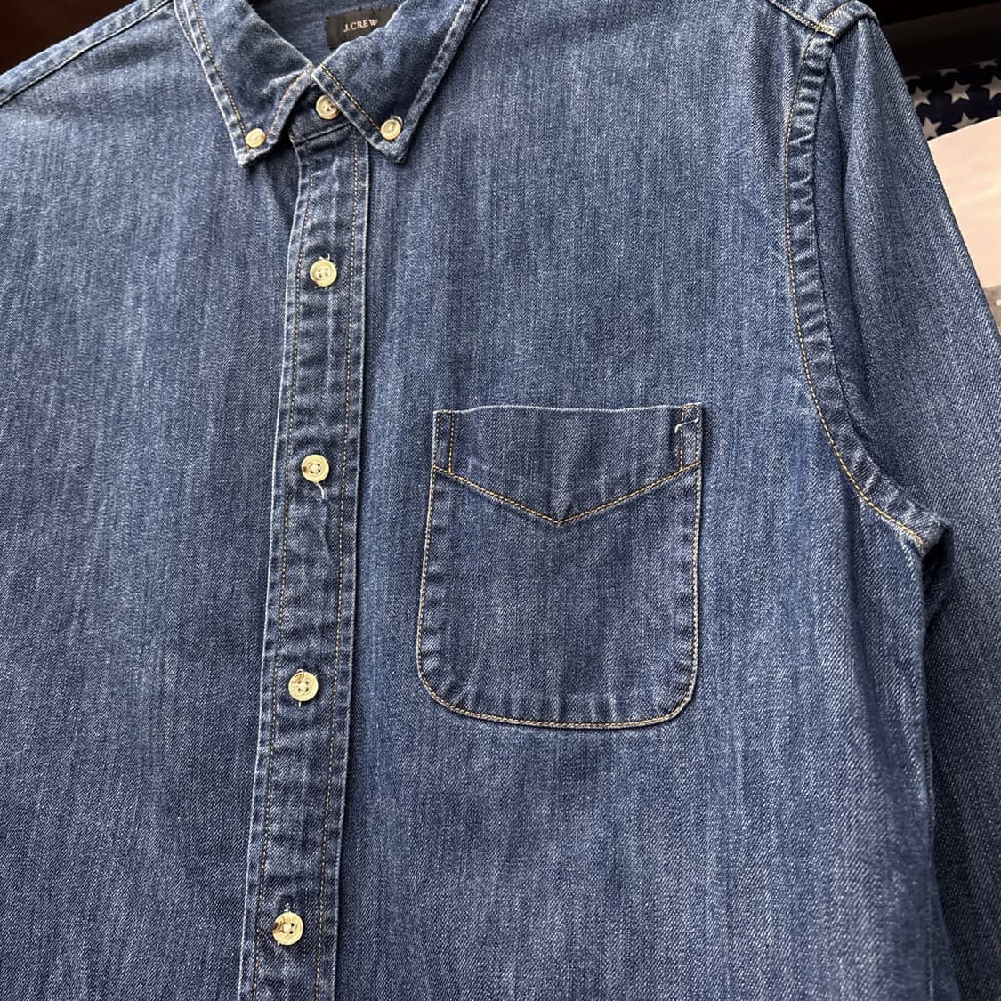 제이크루 인디고 워싱 버튼다운 데님셔츠 N1055 상품이미지5