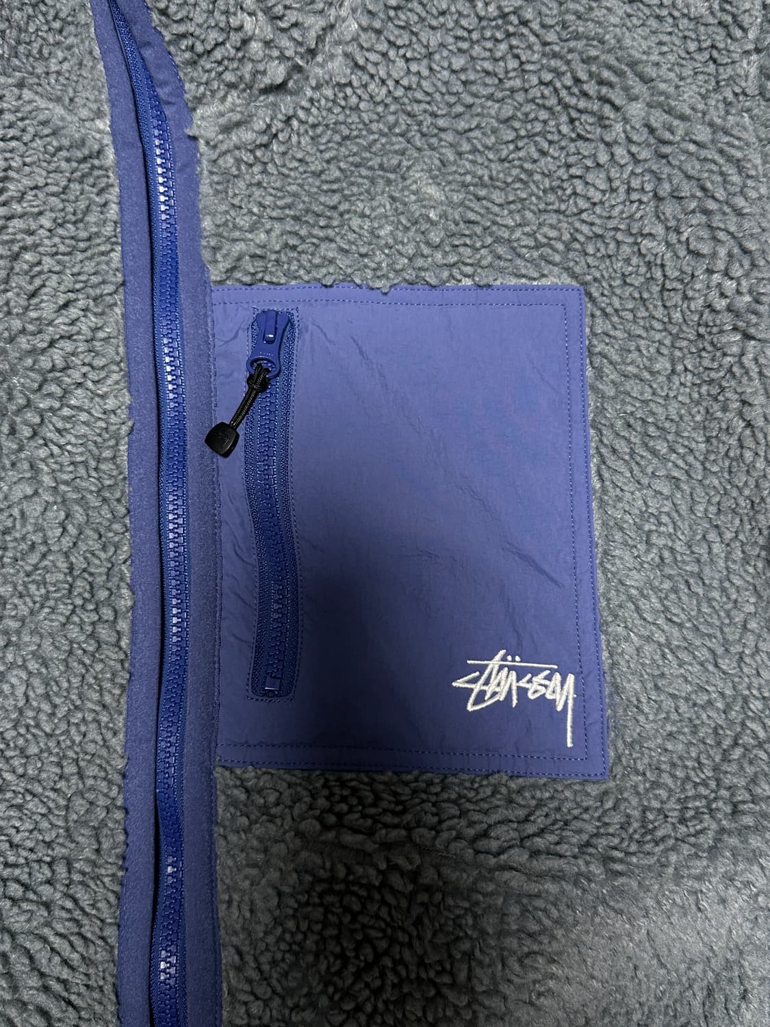 스투시 쉐르파 리버시블 자켓 블루스톤 m 상품이미지3