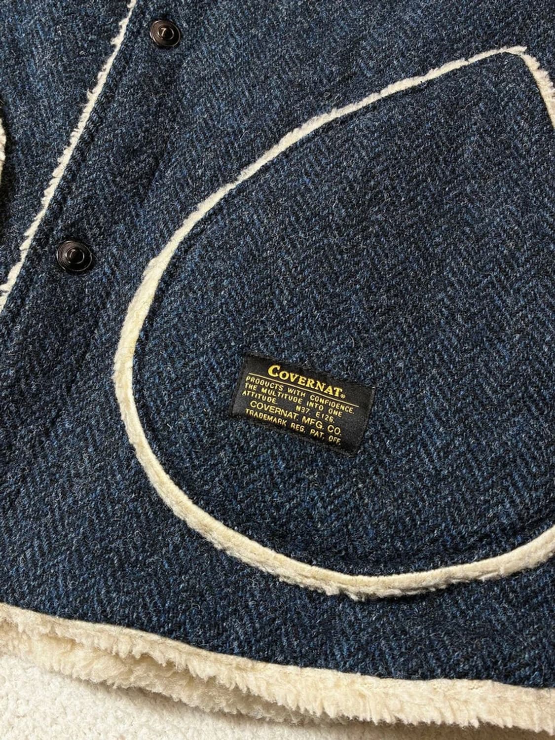 커버낫 x 해리스트위드 14FW 퓨어울 헤링본 베스트 PN6782    상품이미지4