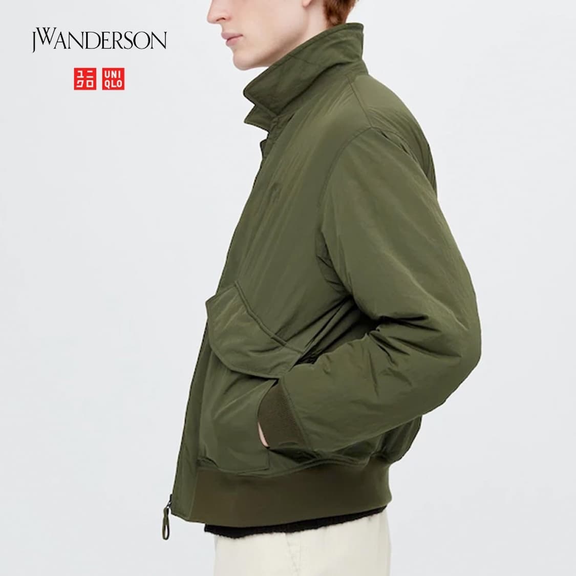 유니클로 x JW앤더슨 패디드 숏 블루종 자켓 올리브 3XL 상품이미지2