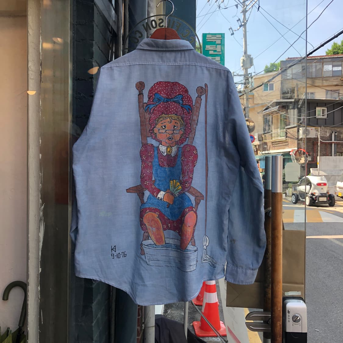 70s Vintage chambray shirt-L 상품이미지6