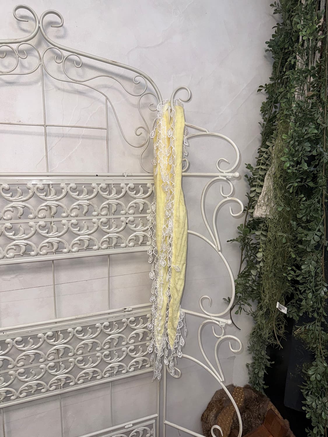 Lemon ethnic lace cotton scarf 상품이미지4