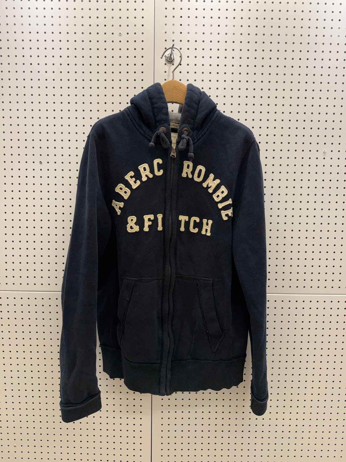 아베크롬비 앤 피치 로고 후드집업 네이비 U1145 상품이미지2