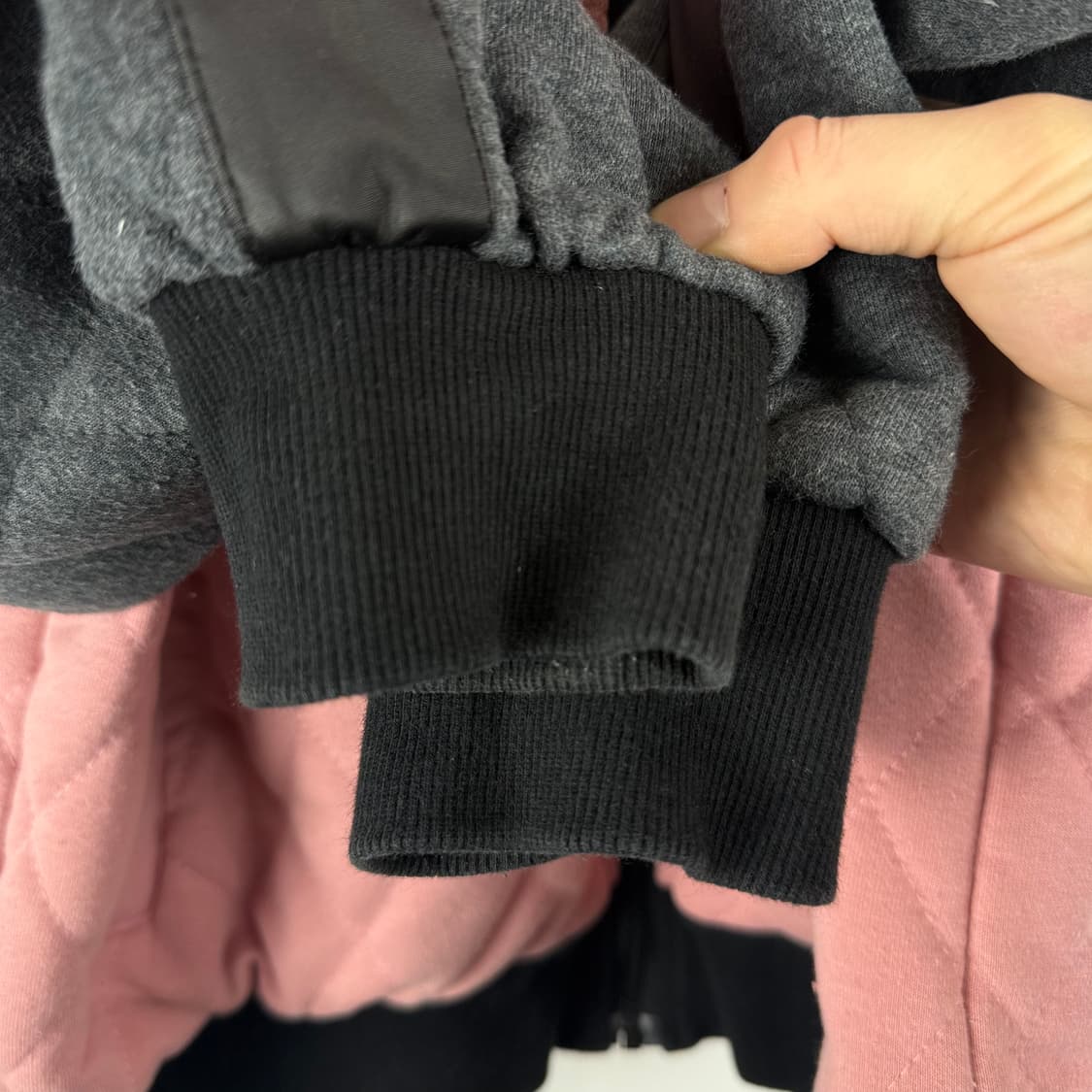 (무료배송)XS) NBA 우먼스 실리콘 와펜 퀄팅 집업 핑크 상품이미지4