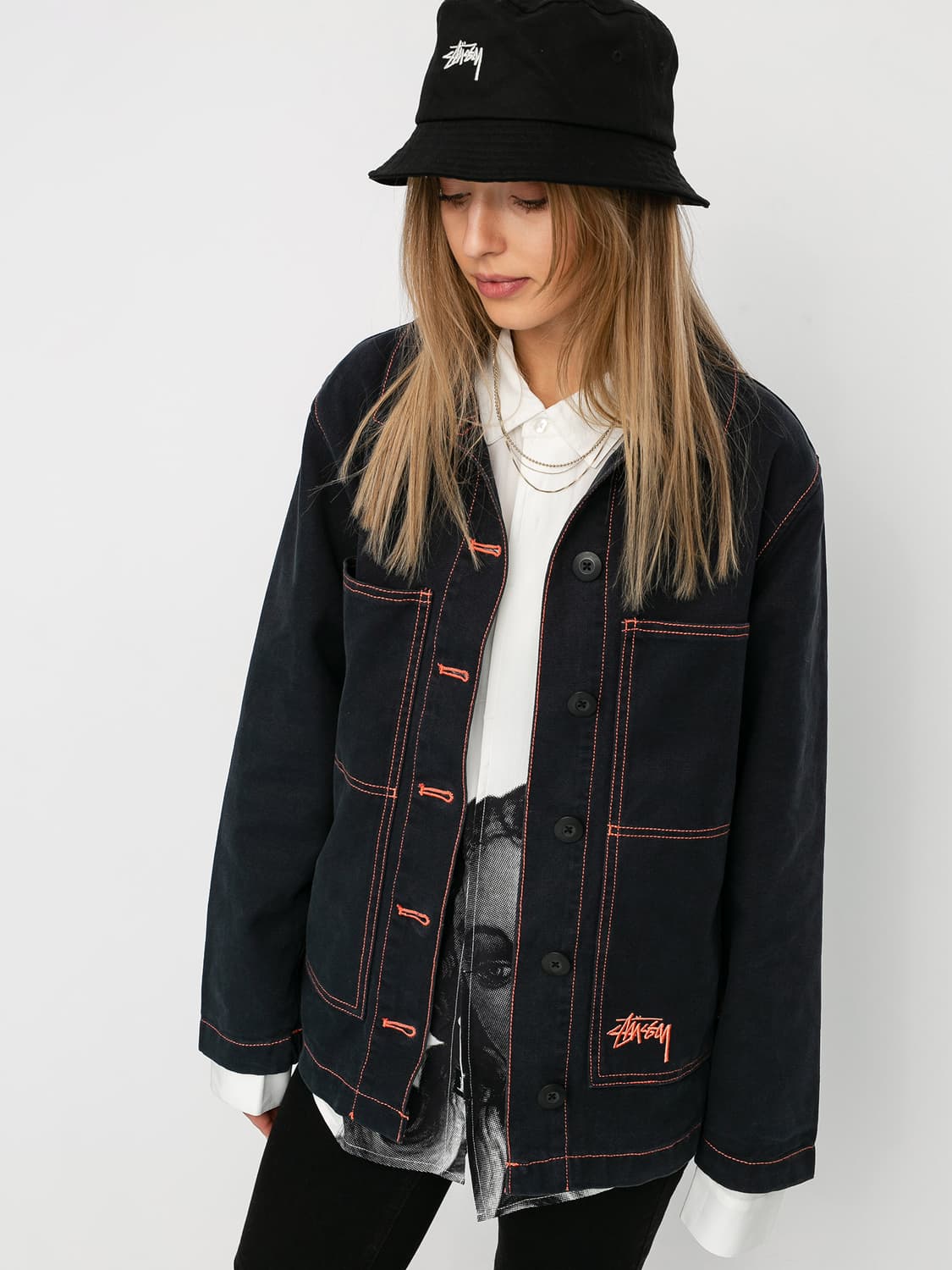 스투시 Stussy Solid Chore Jacke 솔리드 스티치 자켓 상품이미지2