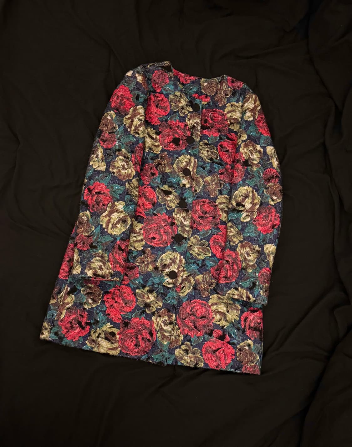 빈티지 플라워 아네틱 울 맥 코트 상품이미지2