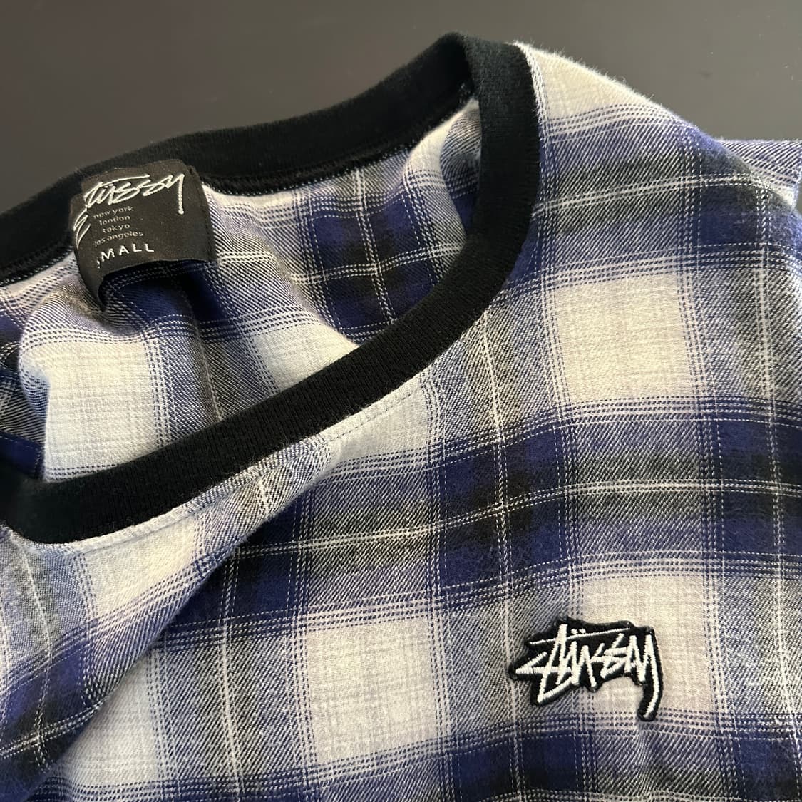 스투시 체크 슬리브리스 상품이미지4