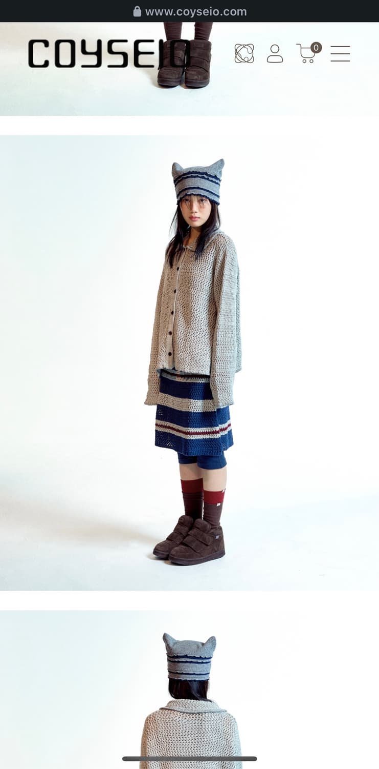 Coyseio STRIPE LAYERED KNIT SKIRT GREY 상품이미지6