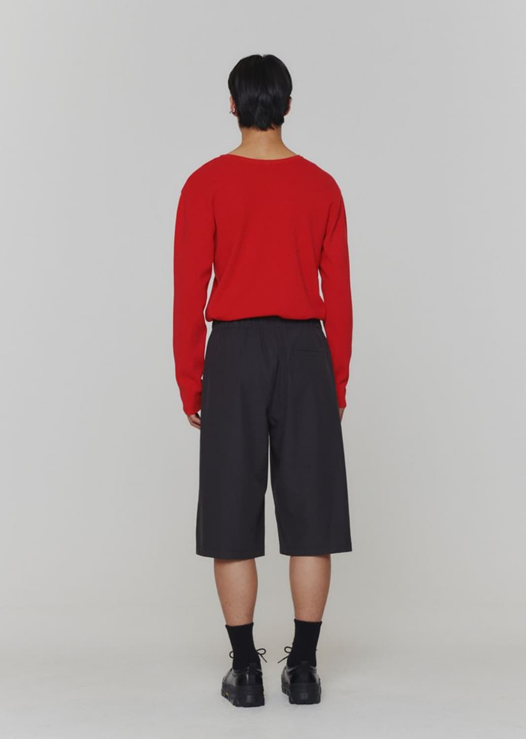 아모멘토 투웨이 넥 풀오버 니트 레드 L 상품이미지2