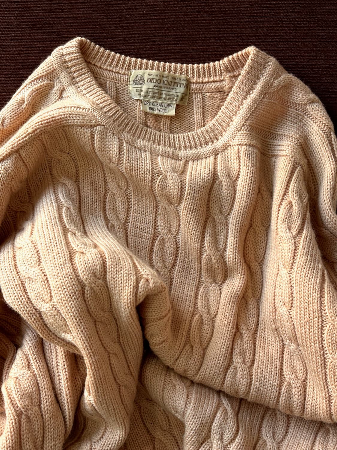 Hand-framed heavy wool cable knit P/O 상품이미지1