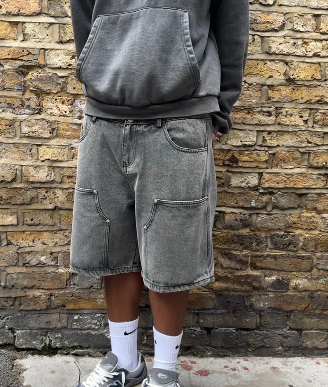 experiment 5 - 더블니 데님 쇼츠 jorts M (32) 상품이미지5
