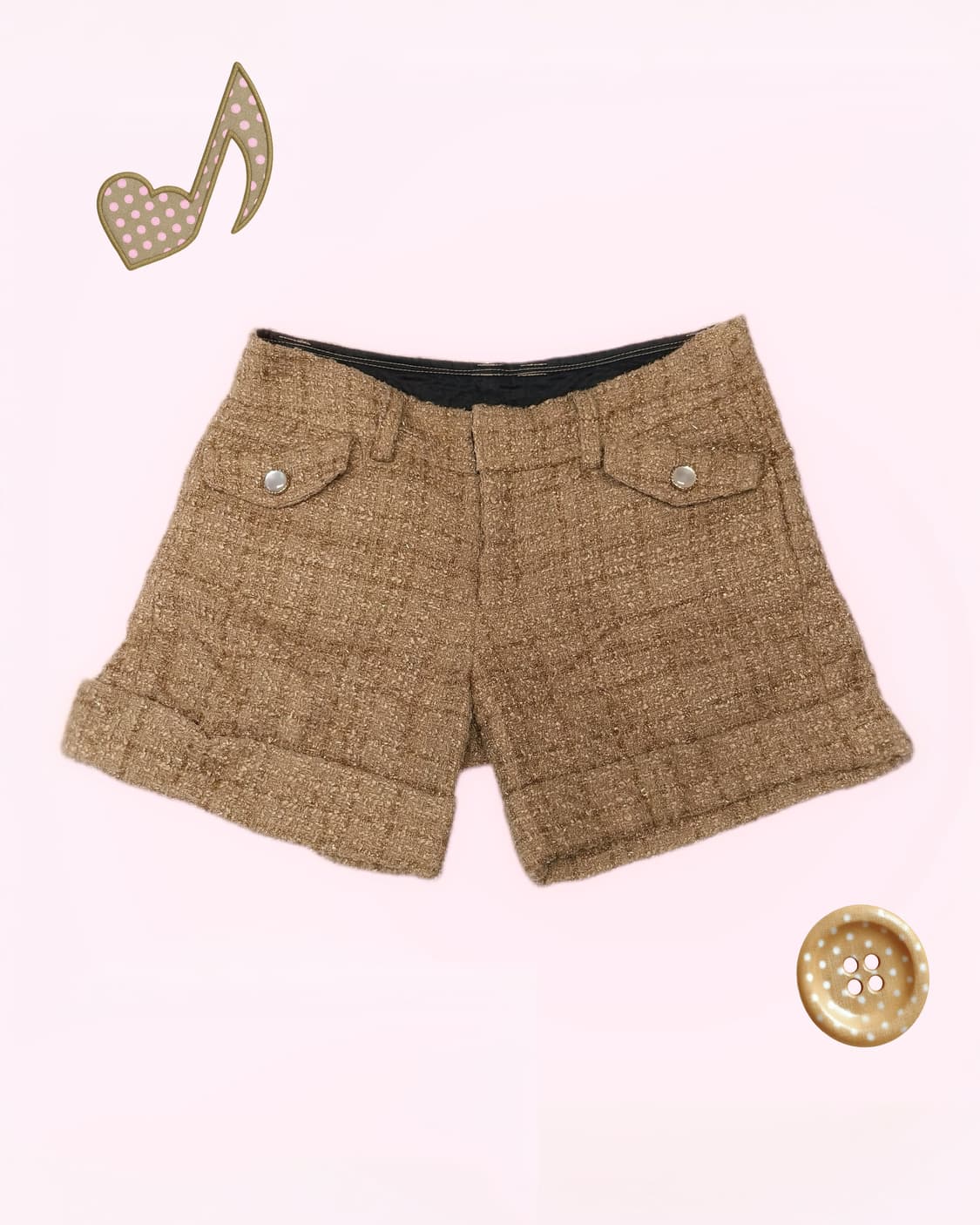 오네갸루 세련갸루 트위드 포인트 숏팬츠 상품이미지1