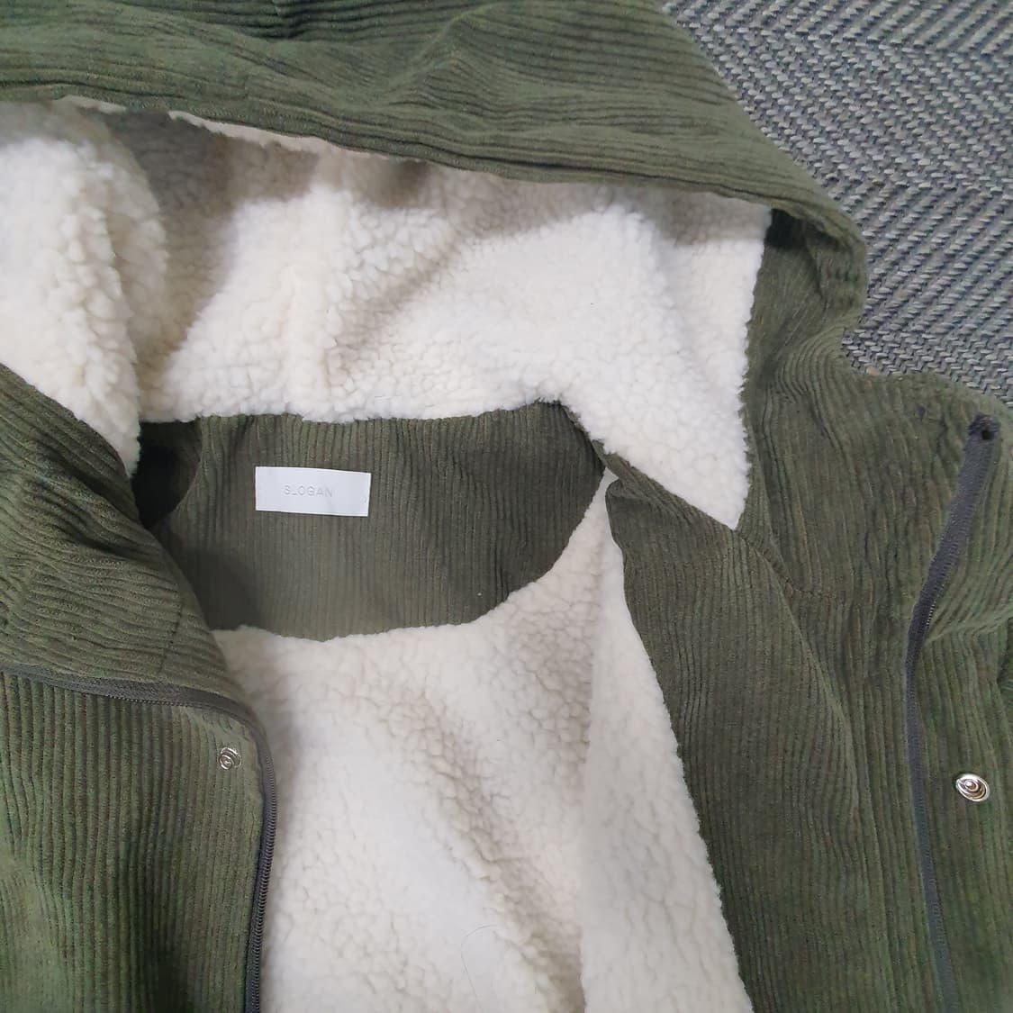 심플한 양털 골덴 후드잠바 남자105 상품이미지9