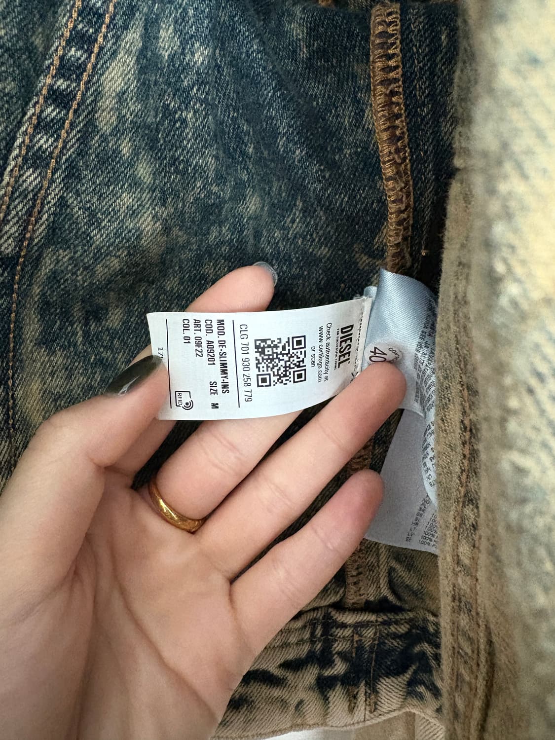 디젤 옐로브라운 데님 자켓 상품이미지5