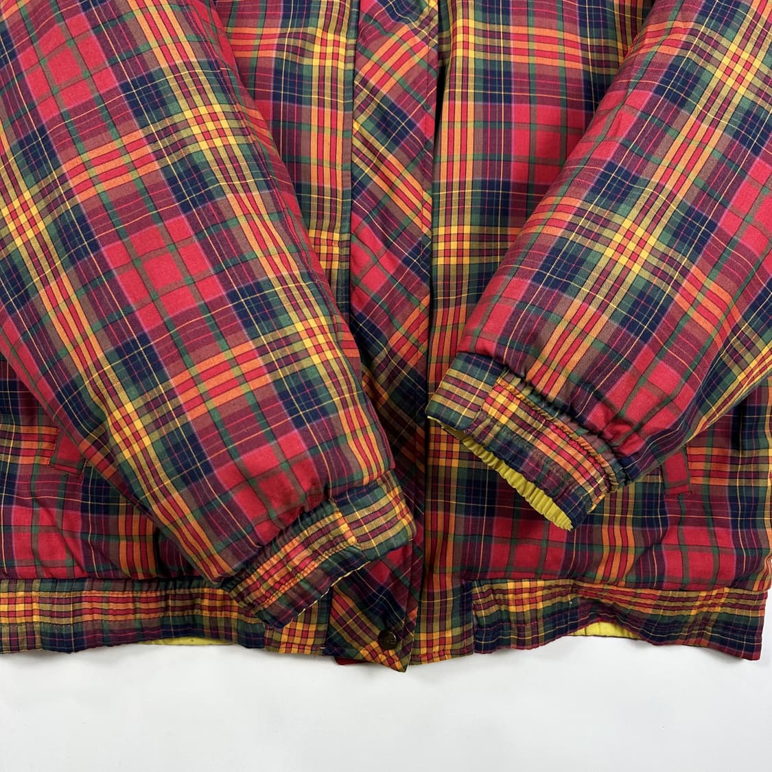 라코스테 올드 아카이브 클래식 타탄체크 리버시블 패딩 S 상품이미지4