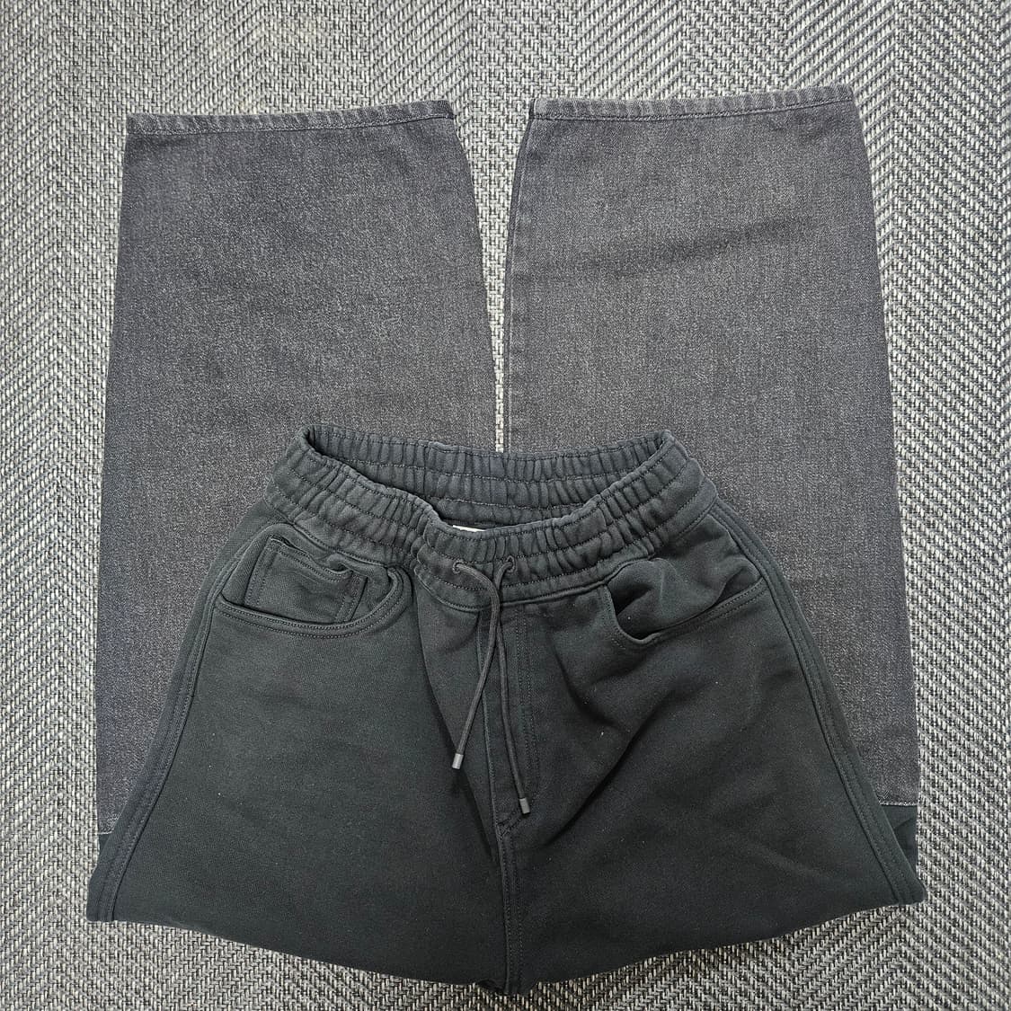 아모멘토 드로스트링 팬츠 블랙s 상품이미지2