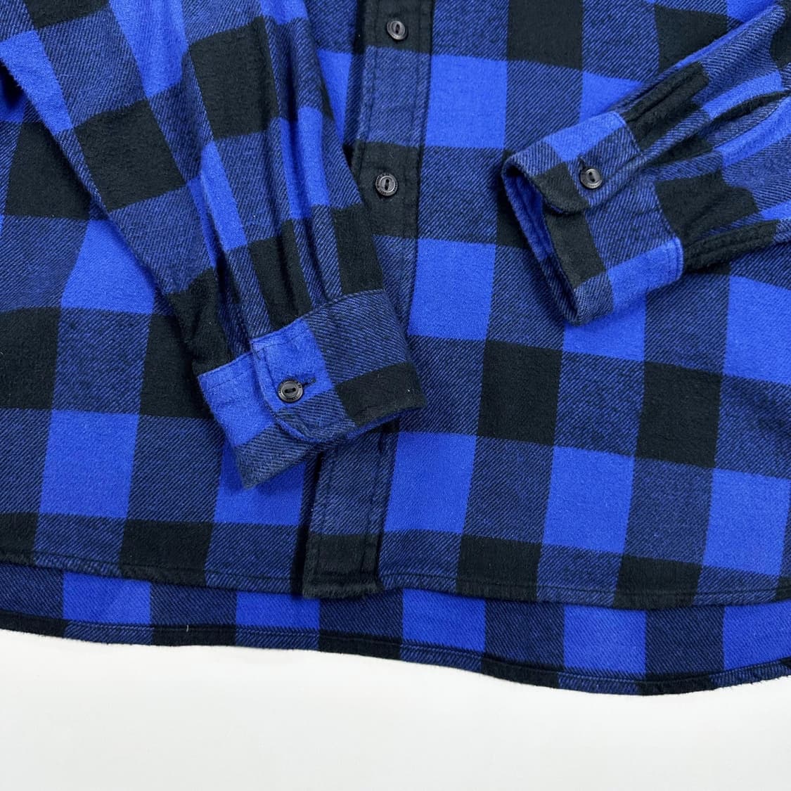 리바이스 오리지널 블루 울 타탄 체크셔츠 (L) 상품이미지4
