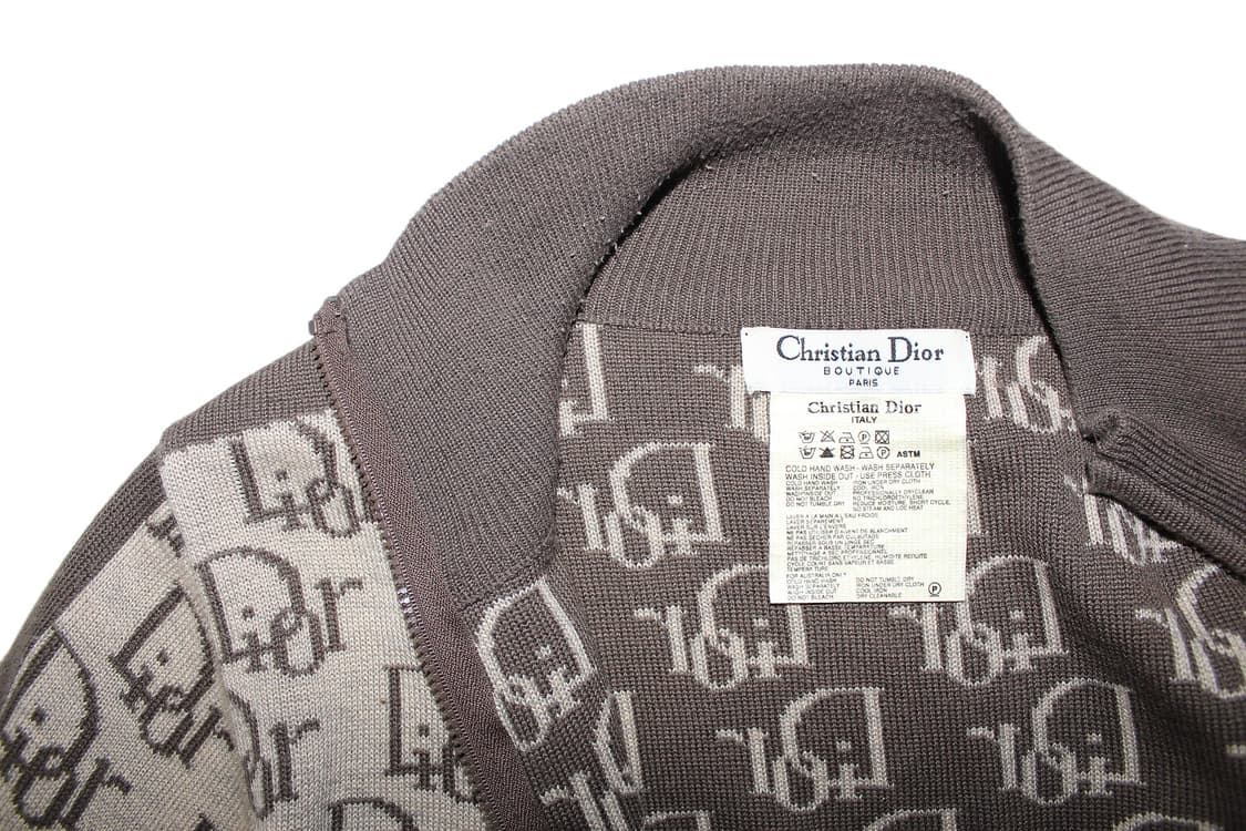 1990s Christian Dior 크리스챤디올 오블리크 집업 니트 상품이미지2