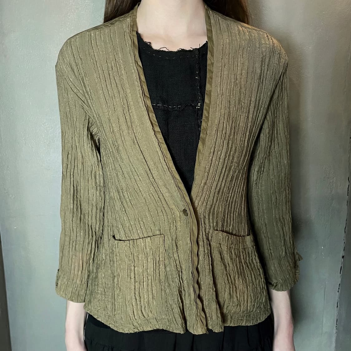 트랜짓 플리츠 자켓 상품이미지2