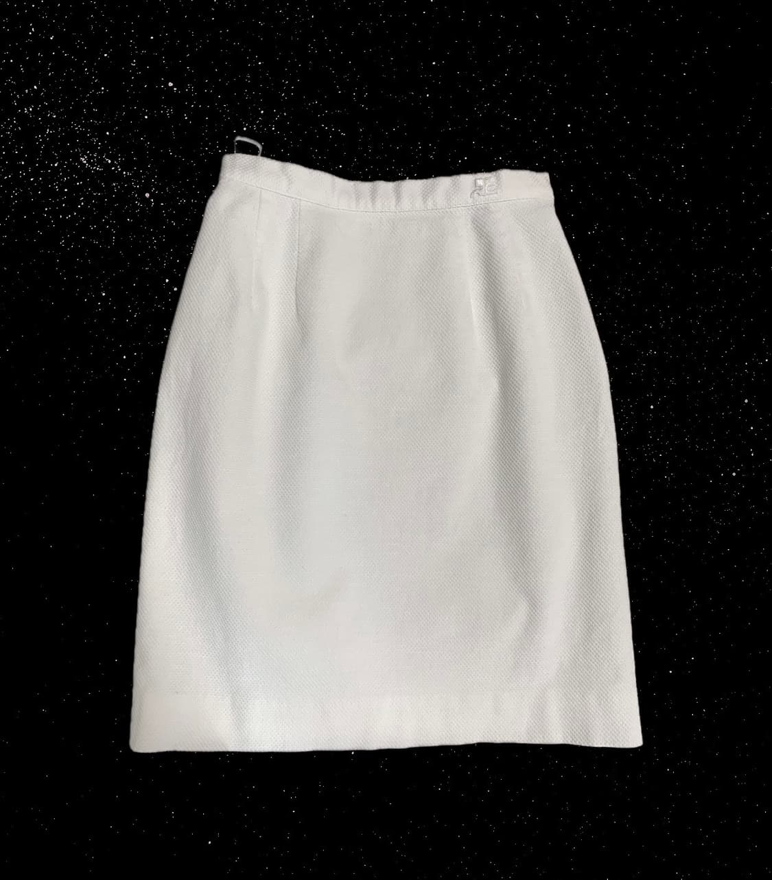 courrēges 꾸레쥬 h라인 아이보리 미디 스커트 상품이미지1