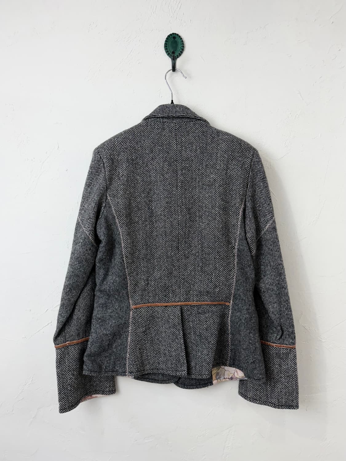 Derhy 핑크 스티치 패치워크 자켓 상품이미지5