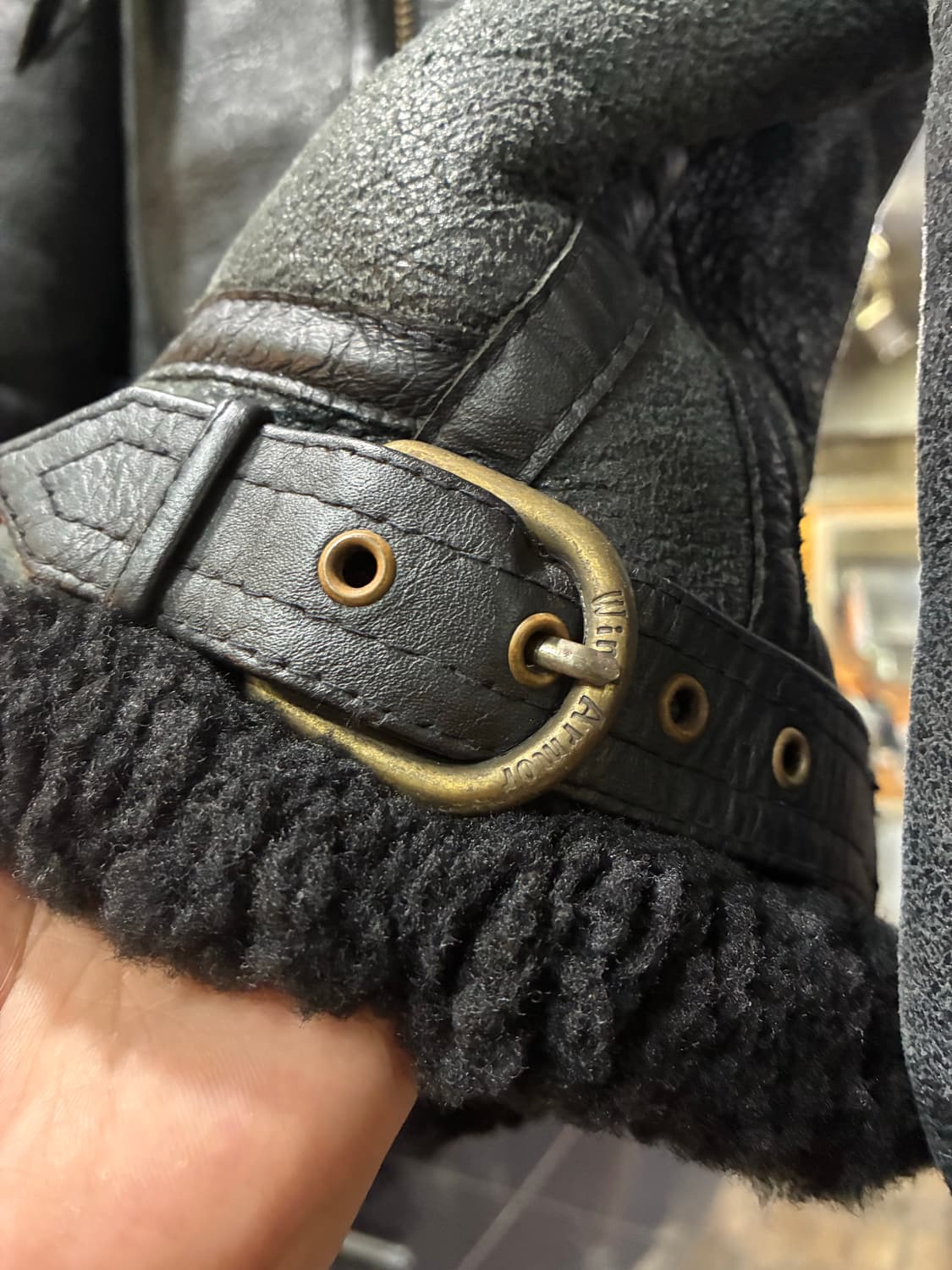 미공군 B-3 TYPE 천연가죽 항공 폭격기 무스탕 상품이미지3