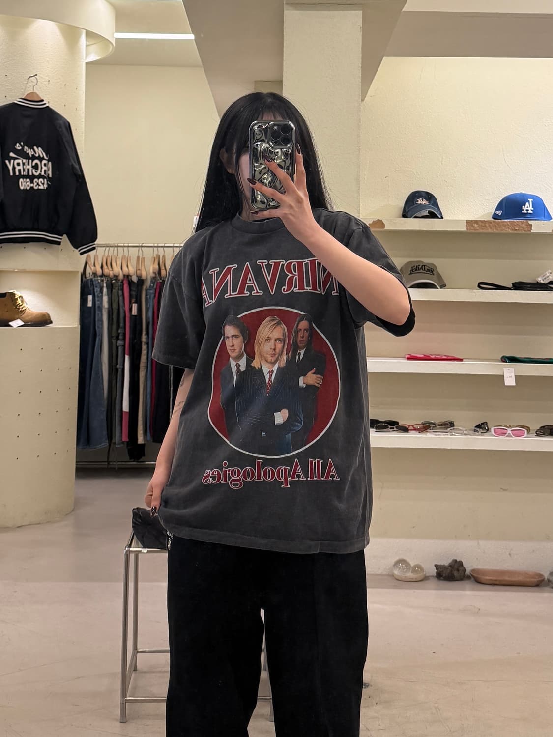 빈티지 너바나 밴드 앨범 그래픽 티셔츠 U1197 상품이미지1