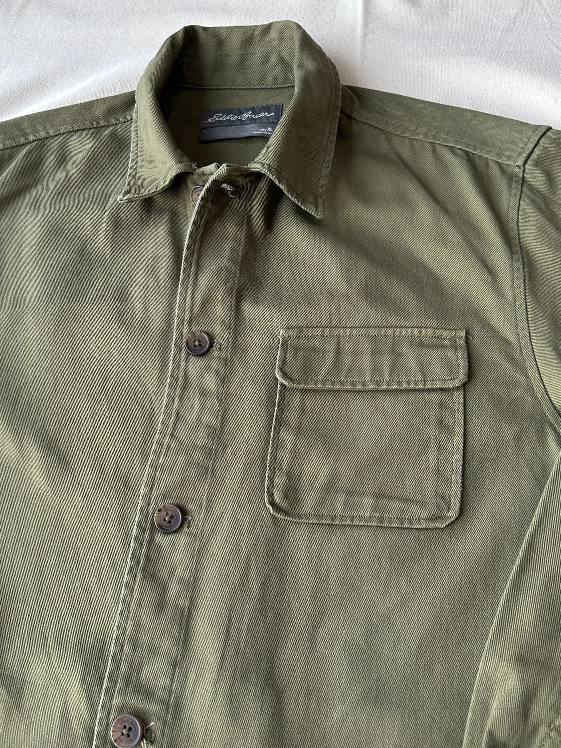 에디바우어 워크셔츠 올리브그린 L 상품이미지3