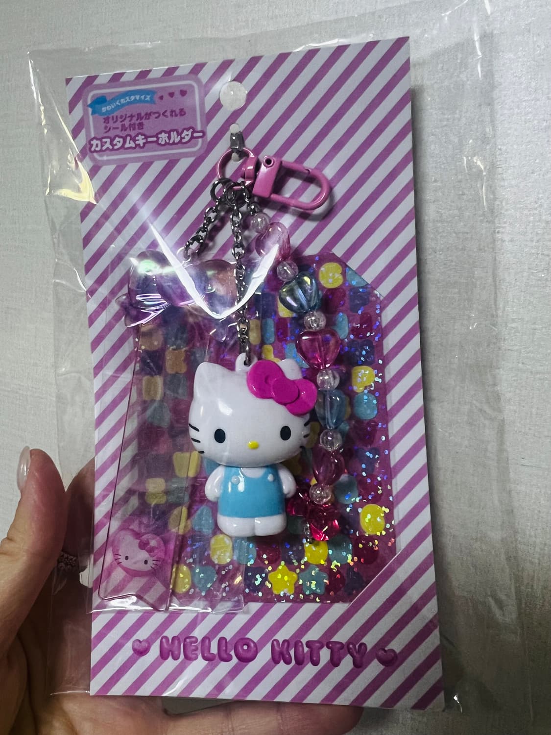 헬로키티 커스텀 클리어 키홀더 키링 상품이미지4