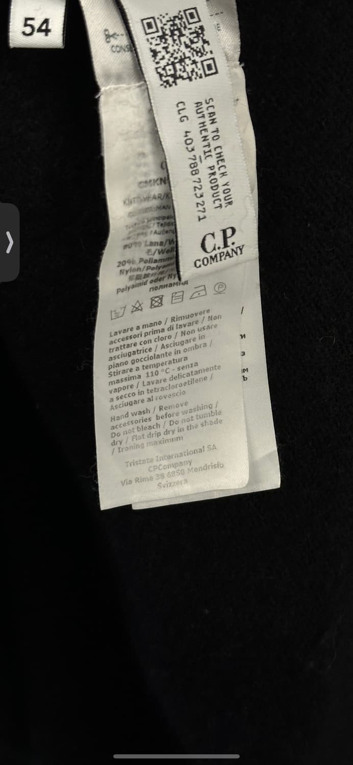 cp company 크루넥 렌즈 니트 블랙 상품이미지4