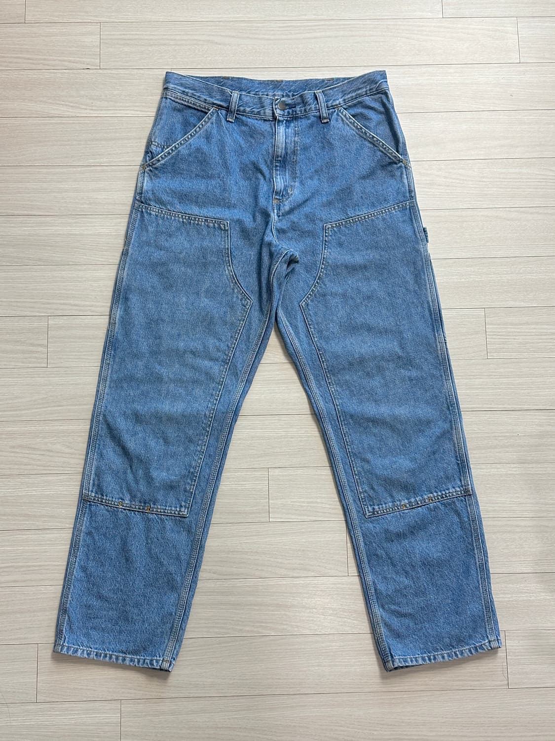 칼하트 더블니 팬츠 W31XL32 미드 블루 상품이미지1