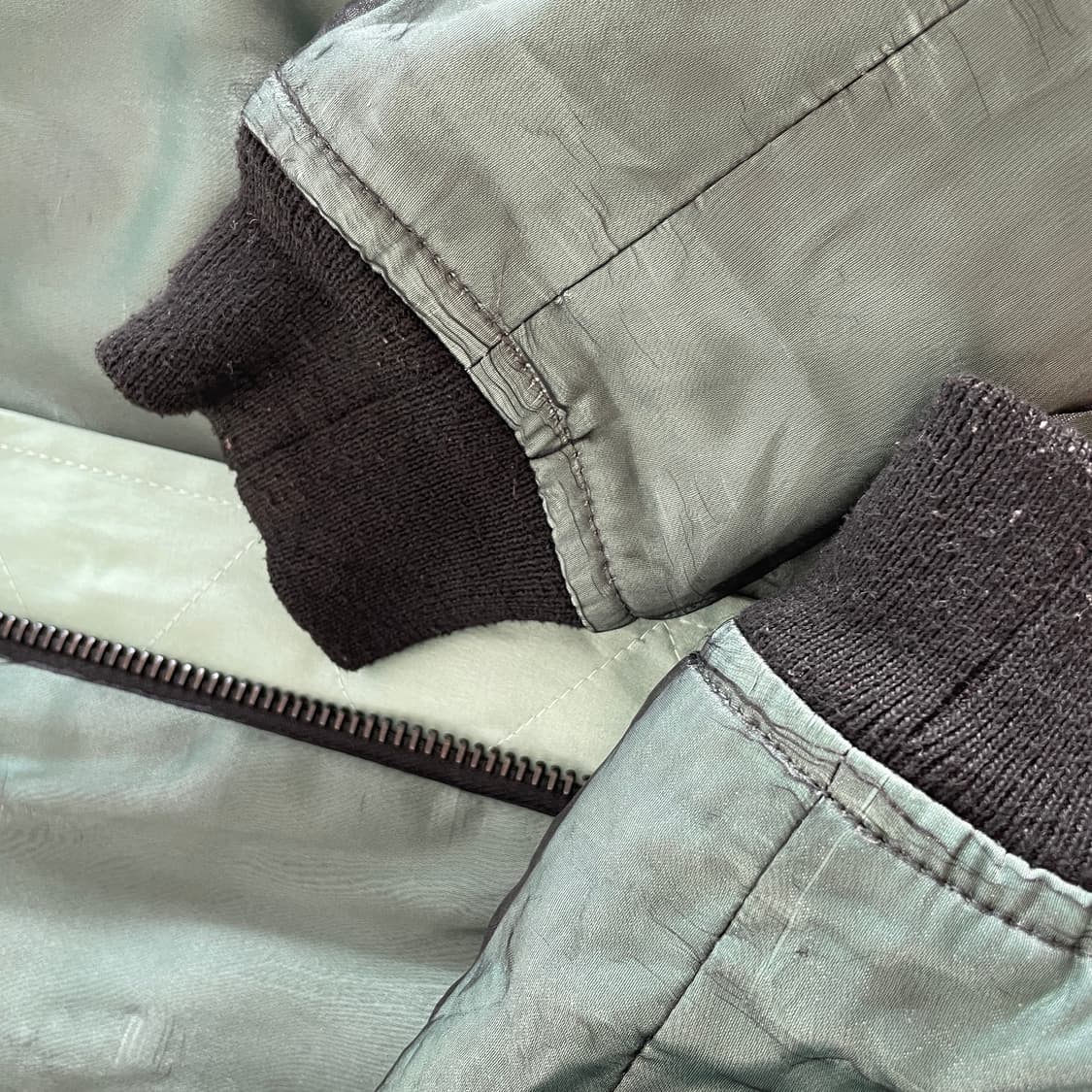 질스튜어트 망사 레이어드 그린 블루종 봄버 상품이미지8