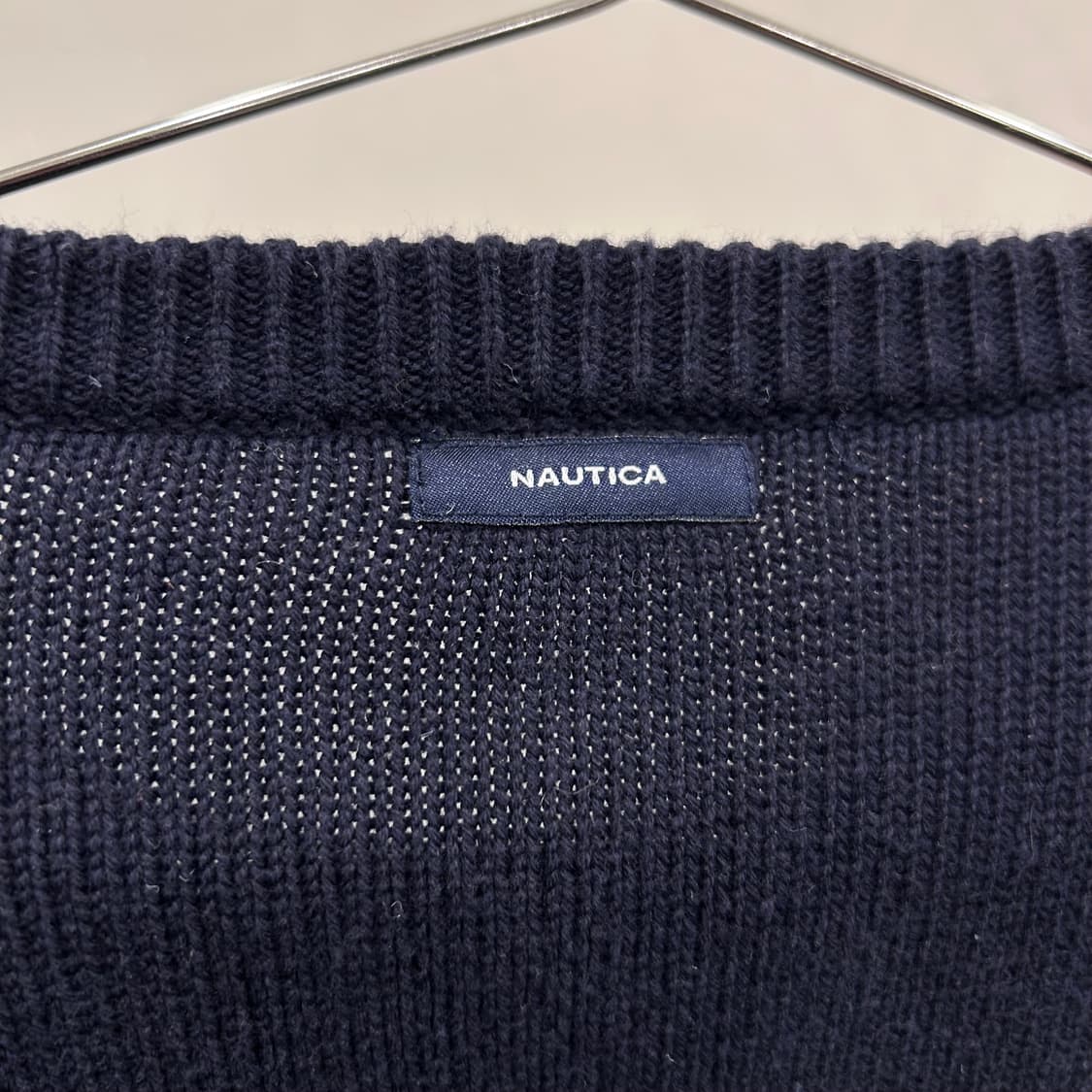 노티카 헤비 짜임 멀티 스트라이프 라운드 니트 상품이미지3