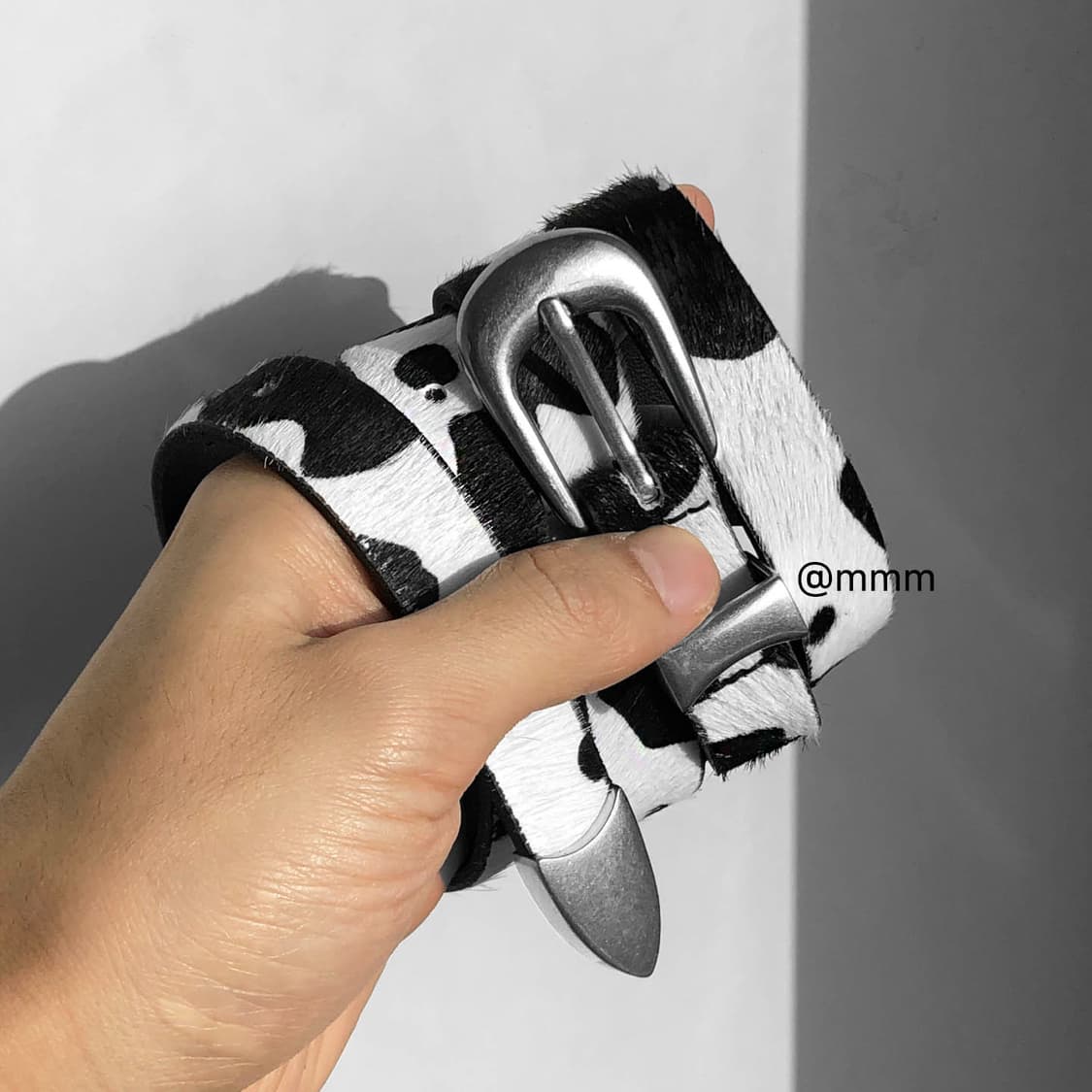 [리얼송치] 카우헤어 송치털 웨스턴 벨트🐂 상품이미지4