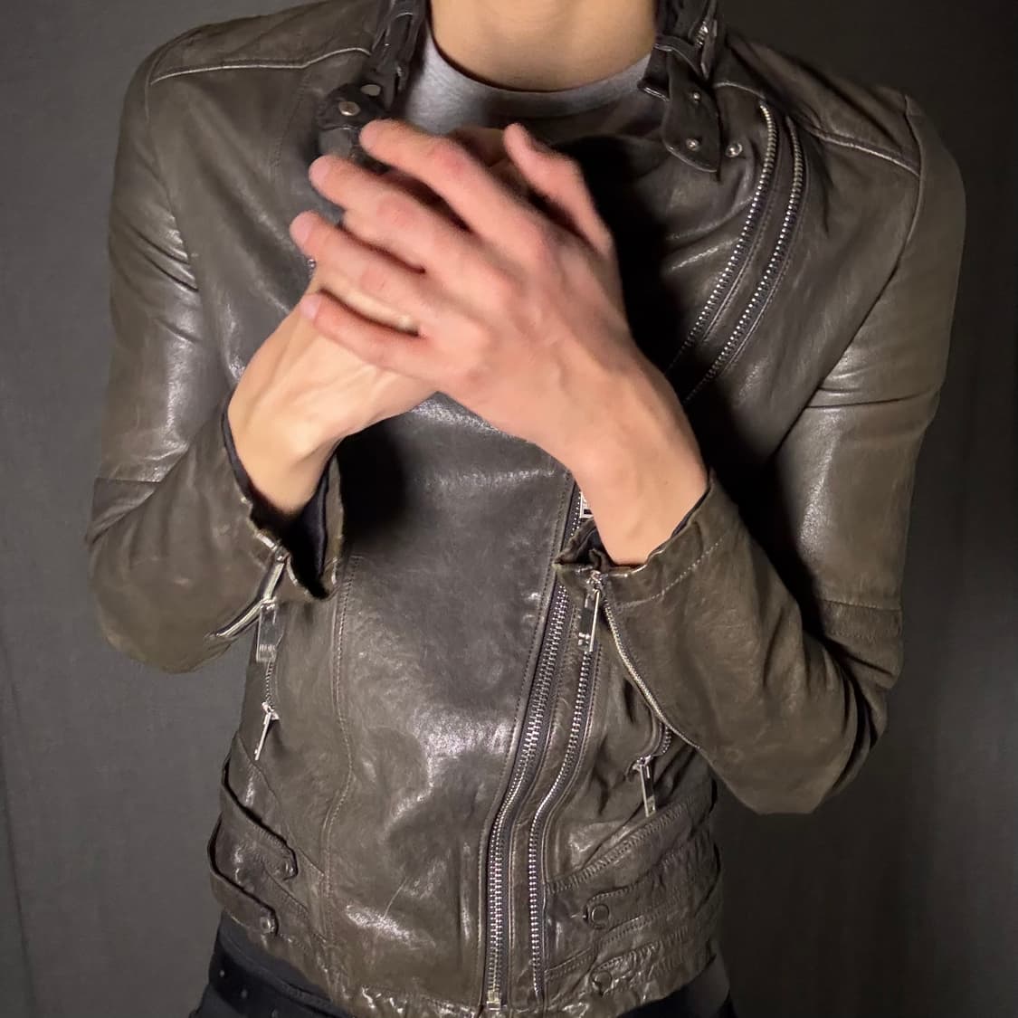 opium lamb skin leather jacket 상품이미지4