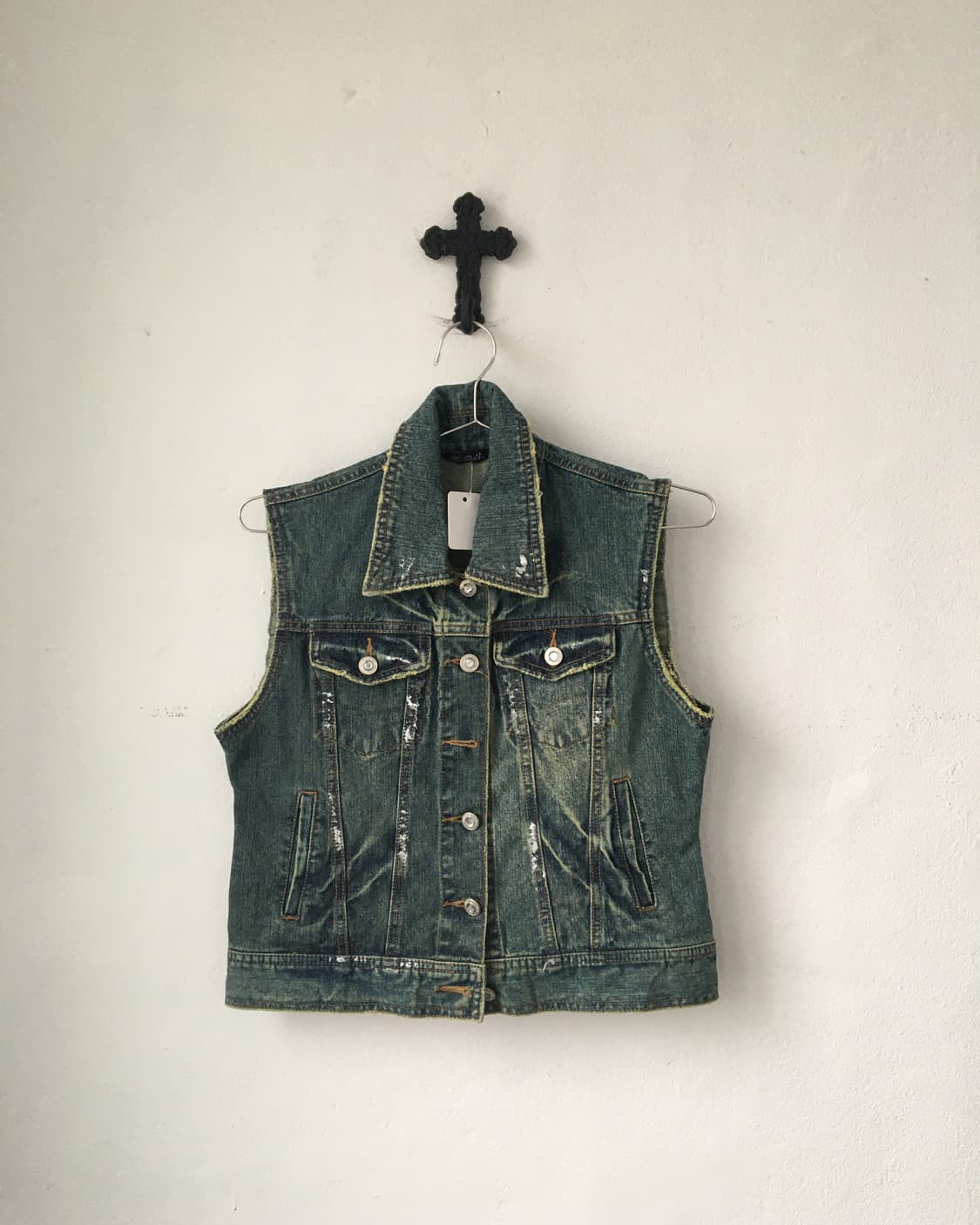 Washing denim vest 상품이미지2