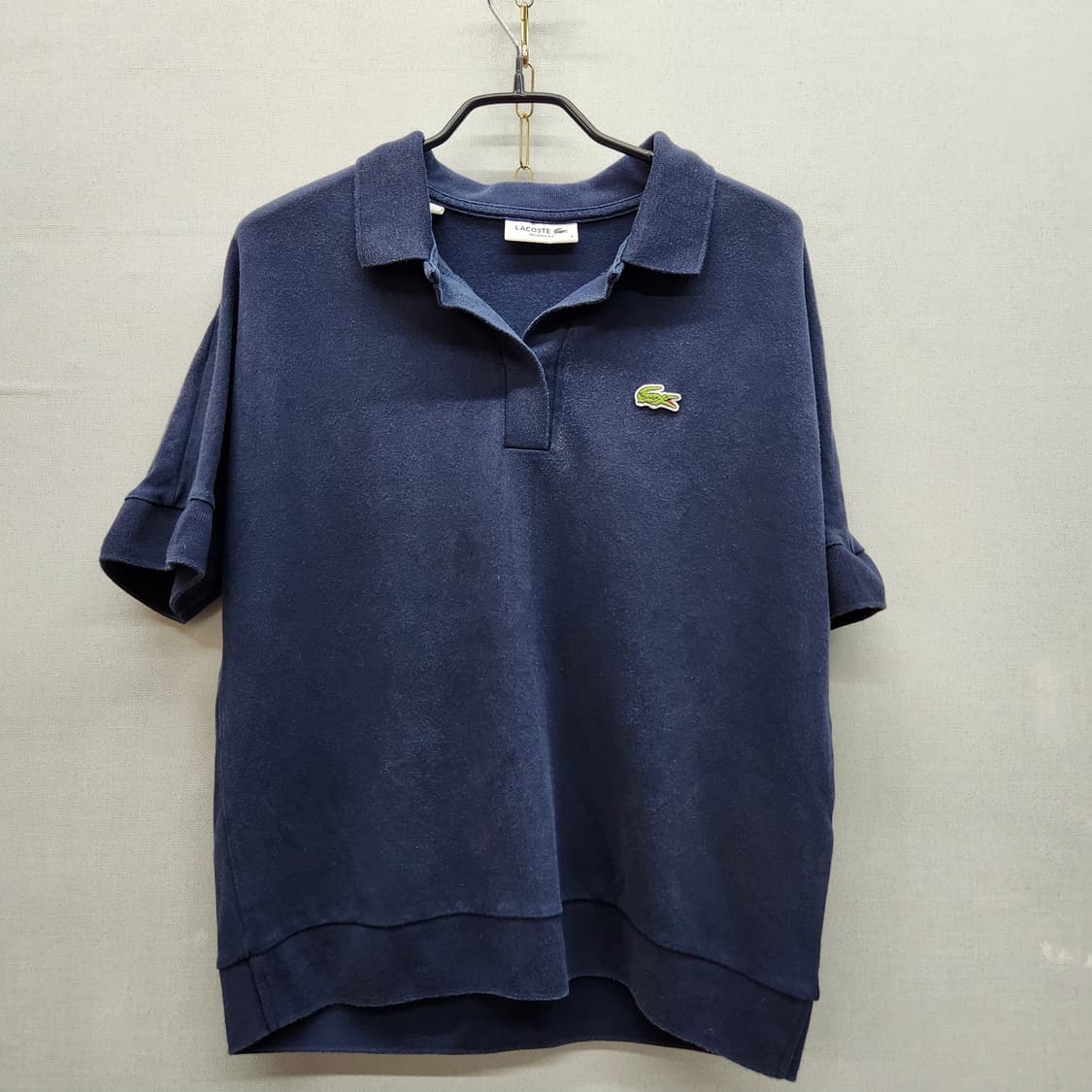 라코스테 로고 오픈 크롭 반팔카라 S(M) 상품이미지1