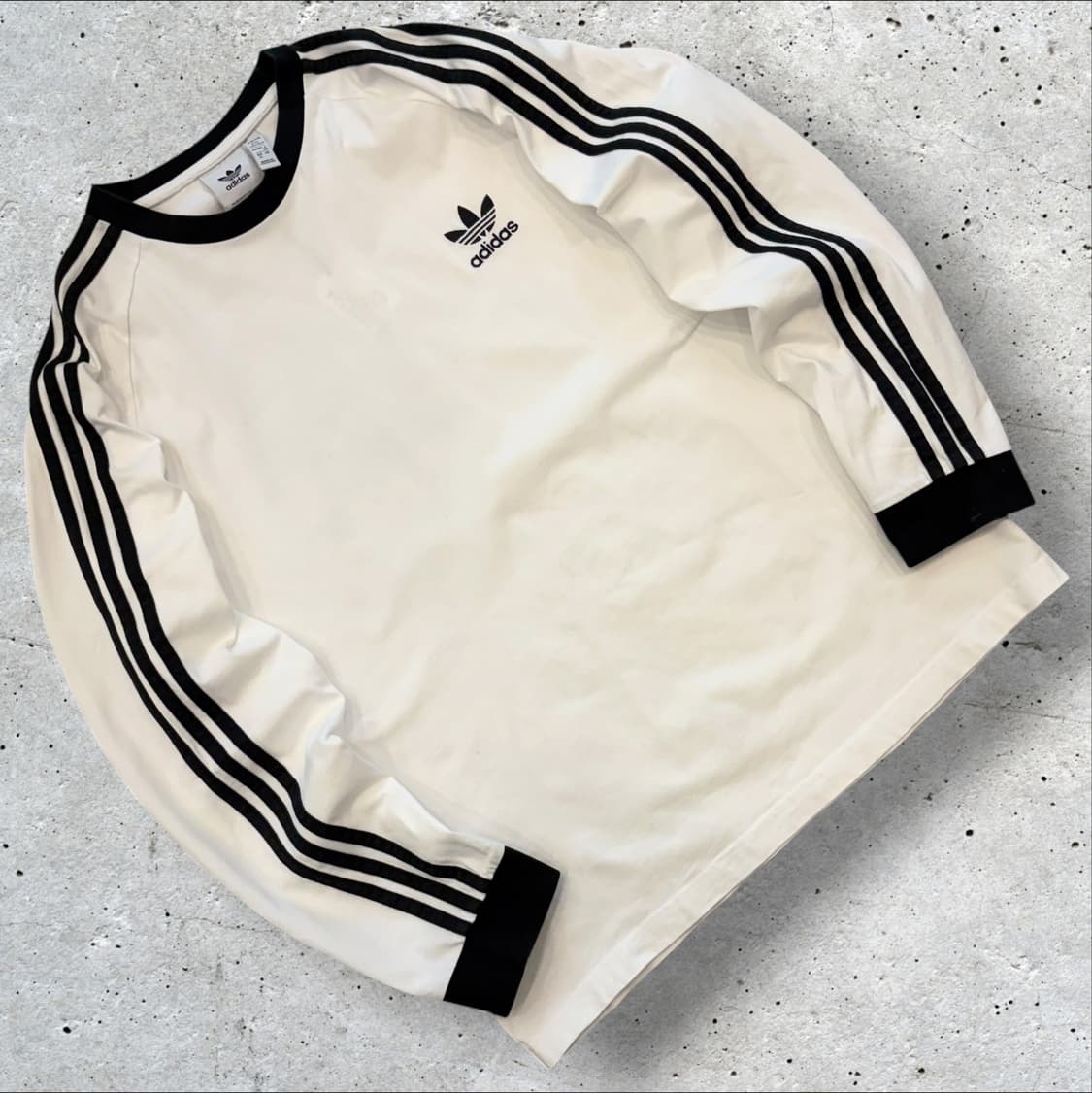 [XL] 아디다스 삼선 긴팔 티셔츠 롱슬리브 화이트 D839 상품이미지1