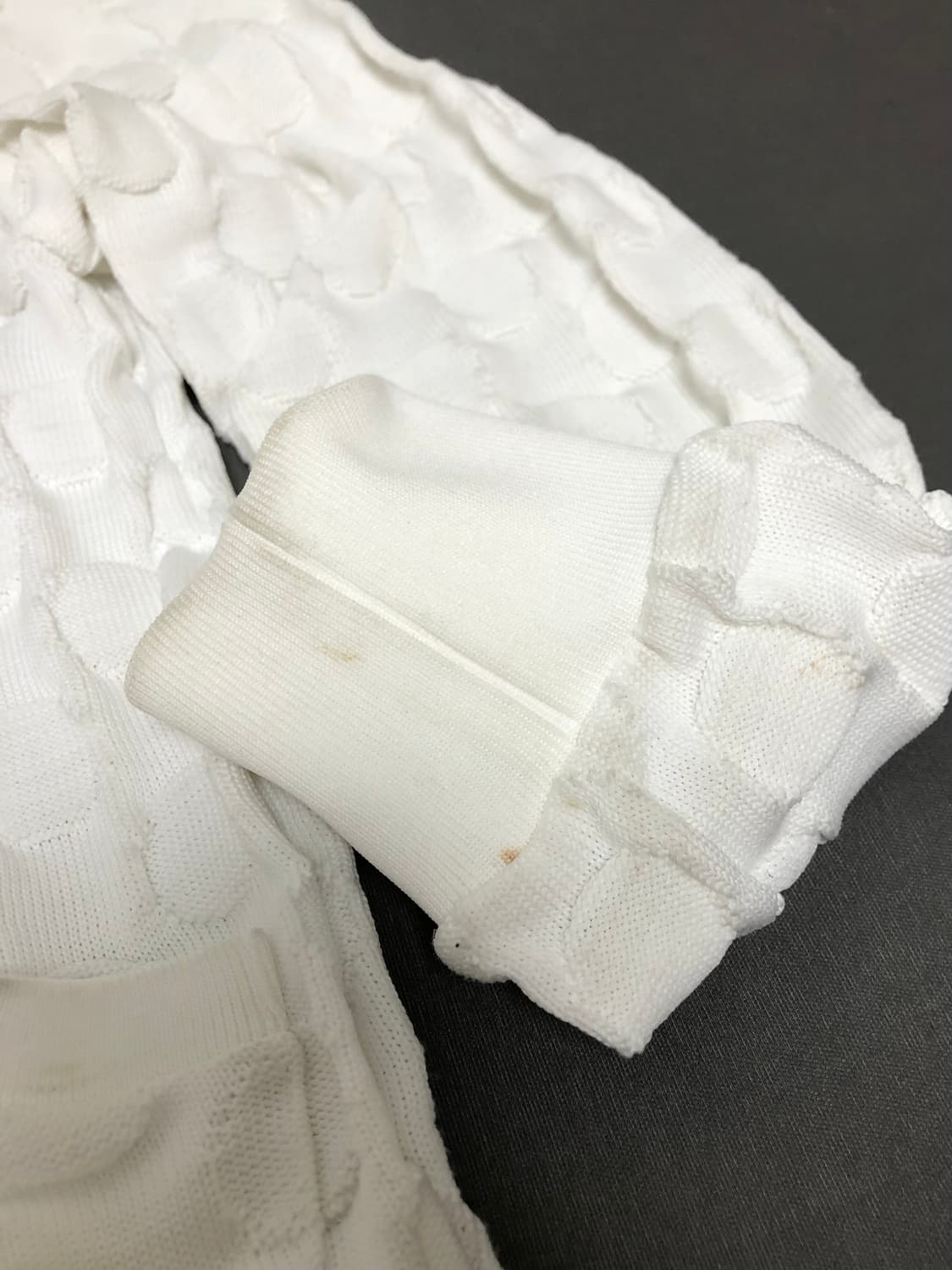 꼼데가르송 트리콧 도트 후드집업 화이트 S 상품이미지5