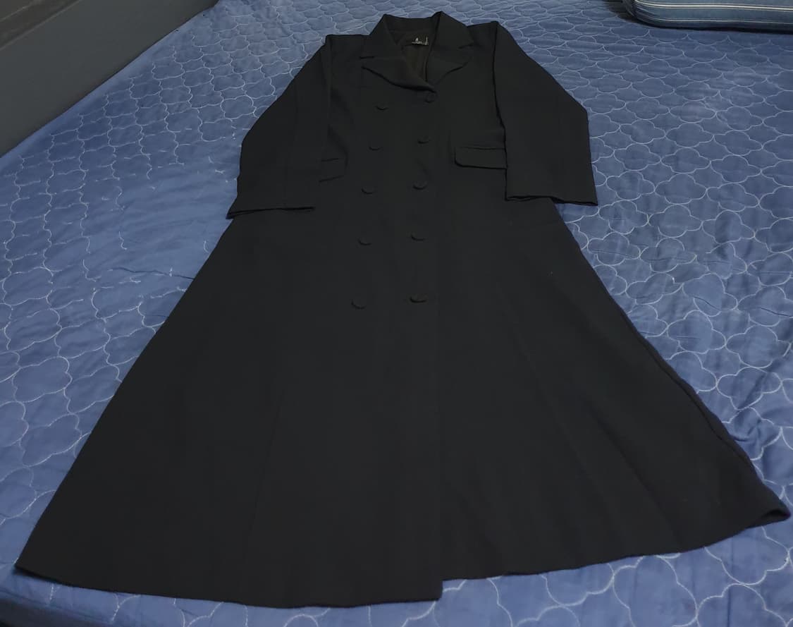 Allure 롱 원피스 코트 블랙 (S) 상품이미지1