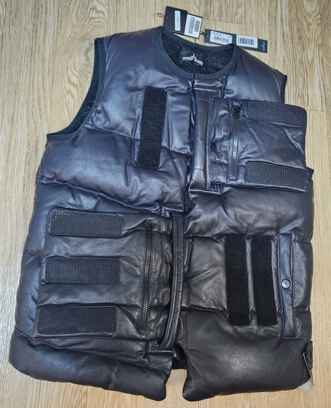 [정품] 스톤아일랜드 레더유딜리티베스트 가죽 패딩 조끼 L (남여공용)  상품이미지4