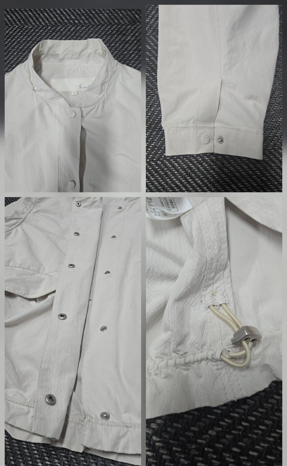 지컷 아이보리 자켓 오버핏 점퍼 상품이미지5