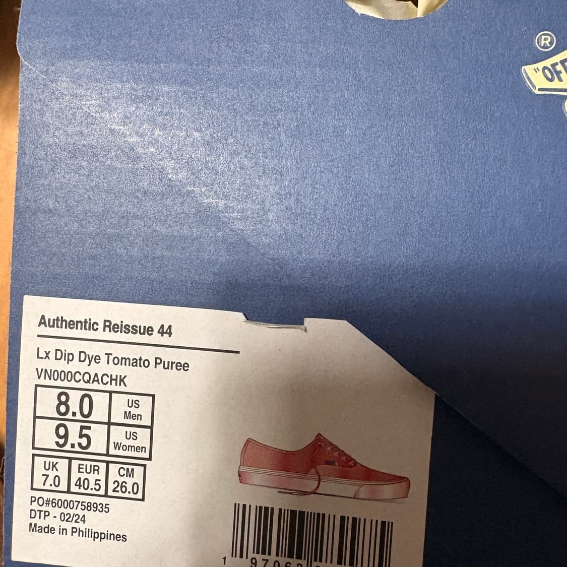 반스 리이슈 딥다이 토마토 퓨레 260 새상품 상품이미지2