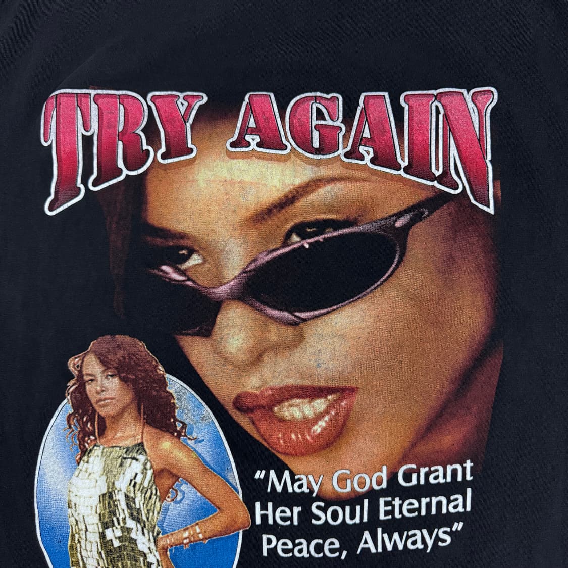 빈티지 2001 Aaliyah 알리야 메모리얼 랩티셔츠 상품이미지7