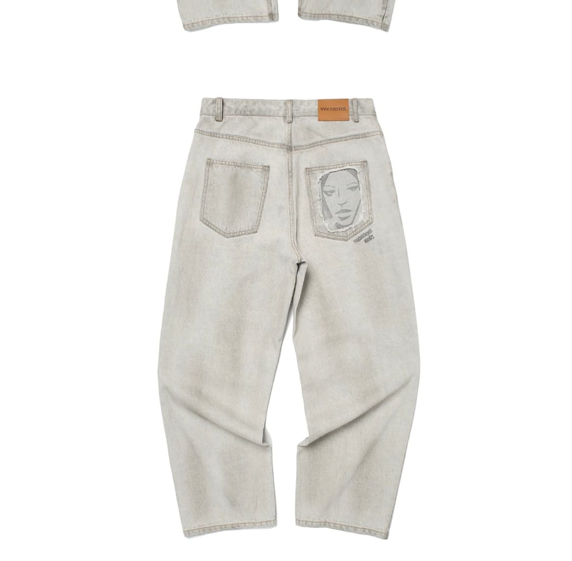 위캔더스 페이스 데님팬츠 그레이 face denim pants 상품이미지1