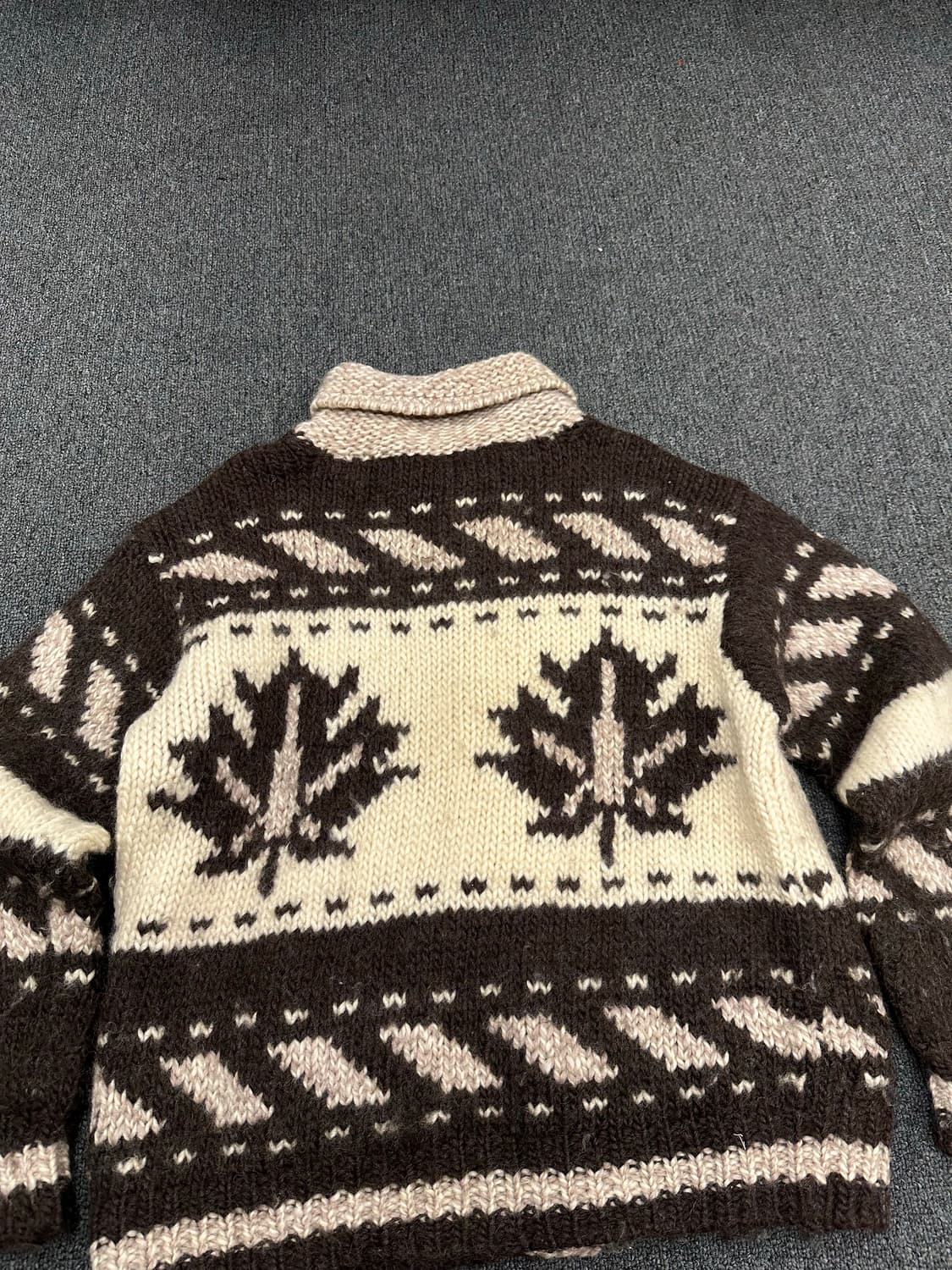 M)first down 빈티지 메이플 패턴 코위찬 상품이미지8